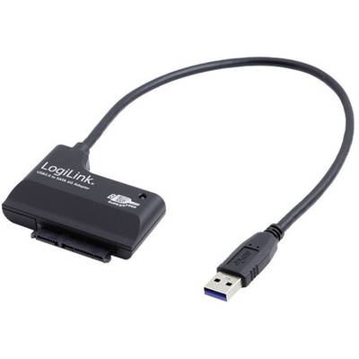 USB 3.0 adapter 1 x SATA kombi aljzat 15+7 pól. - 1 x USB 3.0 dugó A, fekete LogiLink AU0013