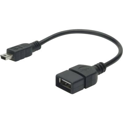 Átalakító kábel OTG funkcióval, USB 2.0 mini B, Digitus