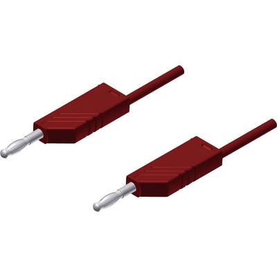Mérőzsinór, mérővezeték 2db 4mm-es toldható banándugóval 2,5 mm² PVC, 25cm piros SKS Hirschmann MLN 25/2,5