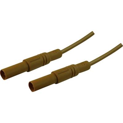 Mérőzsinór, szigetelt mérővezeték 2db 4mm-es toldható banándugóval 2,5 mm² PVC, 2 m barna SKS Hirschmann MLS GG 200/2,5