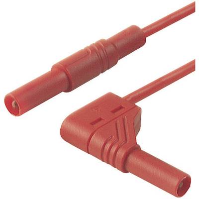 Mérőzsinór, szigetelt mérővezeték 2db 4mm-es banándugóval 2,5 mm² PVC, 50cm piros SKS Hirschmann MLS WG 50/2,5