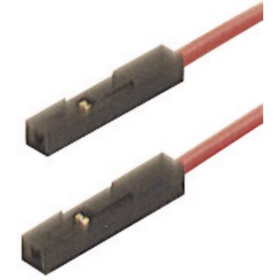 mérővezeték [ alj 0.64 mm -  alj 0.64 mm] 0.25 m piros SKS Hirschmann MKL 0,64/25-0,25 rt