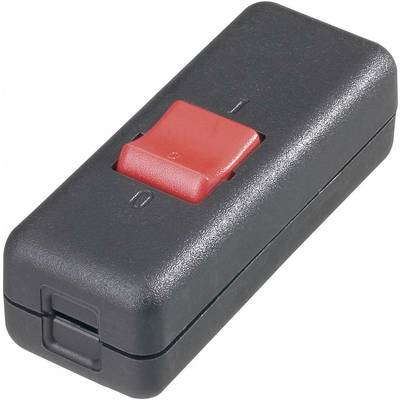 interBär 2 pólusú zsinórkapcsoló, 10 A 250 V/AC, fekete (piros)