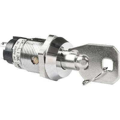 NKK Switches kulcsos kapcsoló, Ø19 mm, 250V/AC, 3A, CKL13EFW01