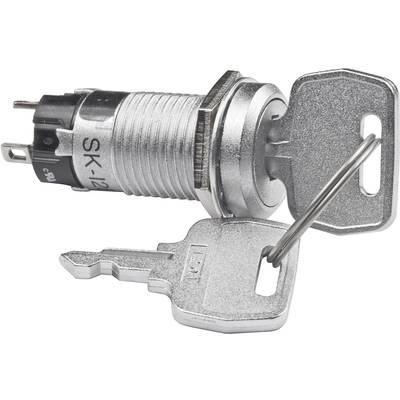 NKK Switches kulcsos kapcsoló, Ø12 mm, 250V/AC, 1A, SK13EAW01