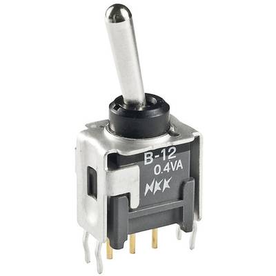 Mini karos billenőkapcsoló 28 V 0,1 A, 1 x be/ki/(be), NKK Switches B19AP