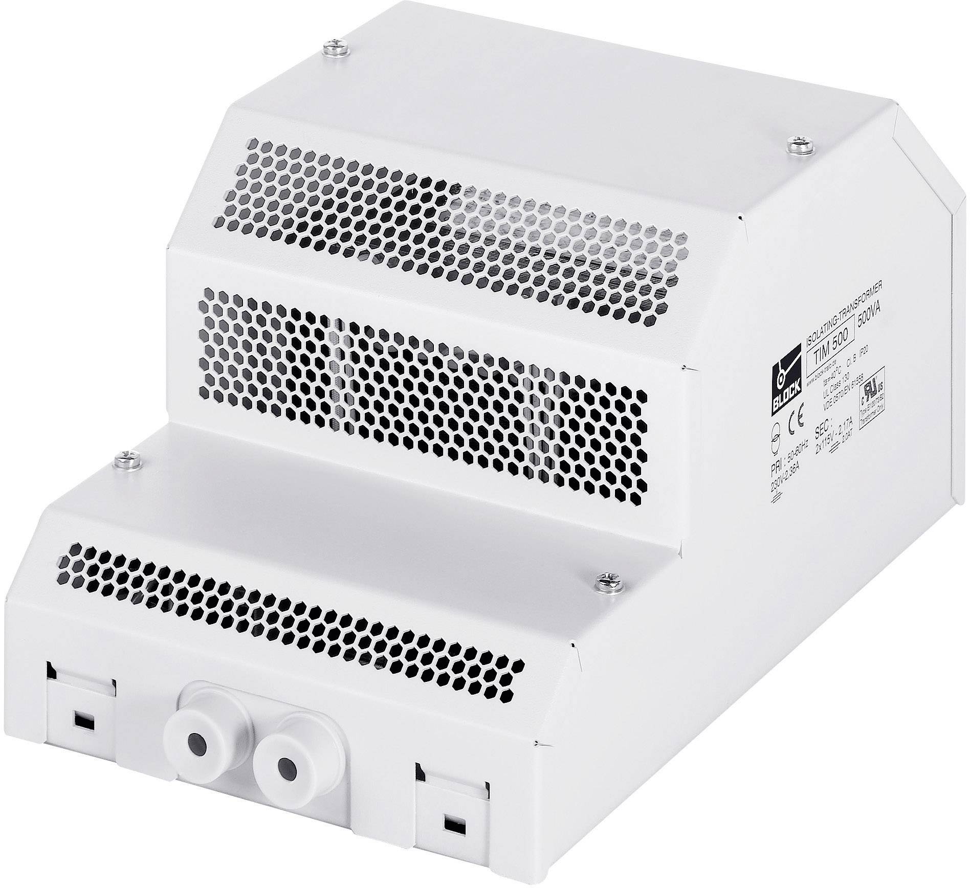 Leválasztó transzformátor 2 x 115 V, 2 x 260 mA, 60 VA, Block