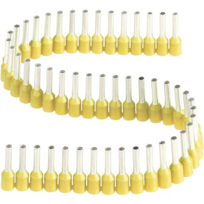érvéghüvelyek műanyag nyakkal szalagon 1 mm² x 8 mm sárga Vogt Verbindungstechnik 1 szalag = 50 érvéghüvely
