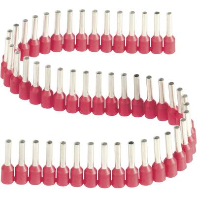 érvéghüvelyek műanyag nyakkal szalagon 1,5 mm² x 8 mm piros Vogt Verbindungstechnik 1 szalag = 50 érvéghüvely