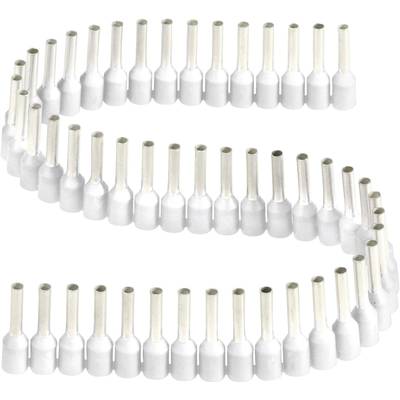érvéghüvelyek műanyag nyakkal szalagon 0,3 - 0,5 mm² x 8 mm fehér Vogt Verbindungstechnik 1 szalag = 50 érvéghüvely