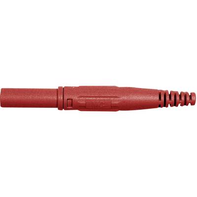 Biztonsági axiális banándugó, csavaros, Ø 4 mm 32 A, piros, Stäubli XL-410 66.9196-22