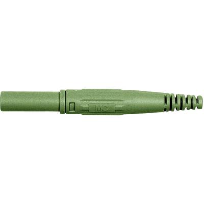Biztonsági axiális banándugó, csavaros, Ø 4 mm 32 A, zöld, Stäubli XL-410 66.9196-25