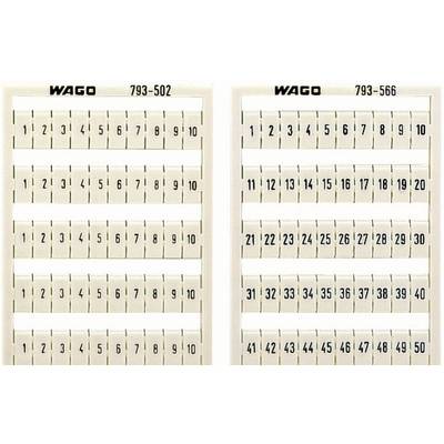 WAGO 794-5601 Megnevező kártyák Jelölés: 51 - 60 1 db
