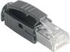 RJ45 moduláris csatlakozó dugó, egyenes, CAT6a, 8P8C, Metz Connect 1401505012-E