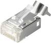 RJ45 csatlakozó, CAT 6A Dugó, egyenes Pólusszám: 8P8C 1401505010-E BTR Netcom Tartalom: 1 db