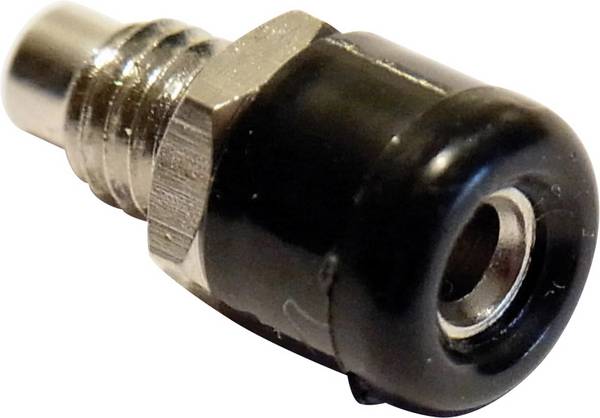 Beépíthető banánhüvely 2,6mm fekete