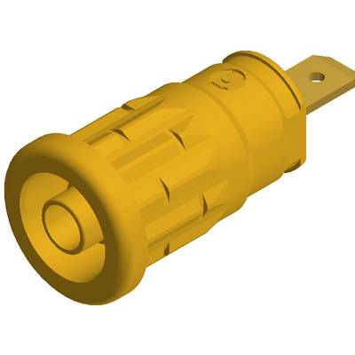 SKS Hirschmann beépíthető biztonsági banánhüvely, Ø 4mm, sárga, SEP 2610, 972 361-103
