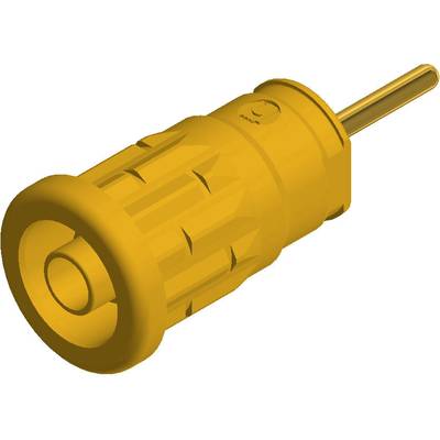 SKS Hirschmann beépíthető biztonsági banánhüvely, Ø 4mm, sárga, SEP 2630
