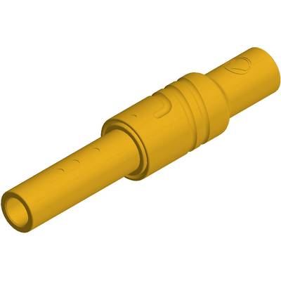 SKS Hirschmann biztonsági lamellás lengő banánaljzat, Ø 4 mm, 24 A, sárga, 934.096-103
