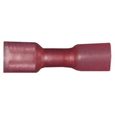 Lapos csúszósaru hüvely zsugorcsővel 6,3 x 0,8 mm, szigetelt, piros, vízálló, Vogt Verbindungstechnik 3963h