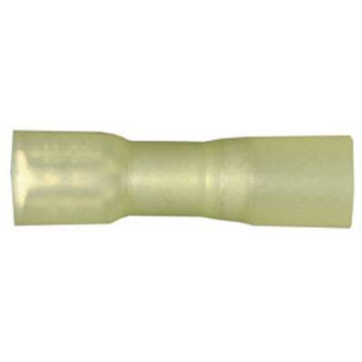 Lapos csúszósaru hüvely zsugorcsővel 6,3 x 0,8 mm, szigetelt, sárga, vízálló, Vogt Verbindungstechnik 3967h