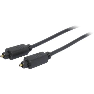 Digitális optikai audio kábel, 1x Toslink dugó - 1x Toslink dugó, 2 m, fekete, Kash 736050
