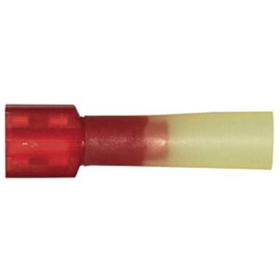 Lapos csúszósaru hüvely 6,3 x 0,8 mm, szigetelt, piros, vízálló, Vogt Verbindungstechnik 3963sh