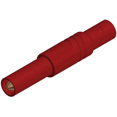 SKS Hirschmann biztonsági lamellás banándugó, Ø 4mm, piros, LAS S G