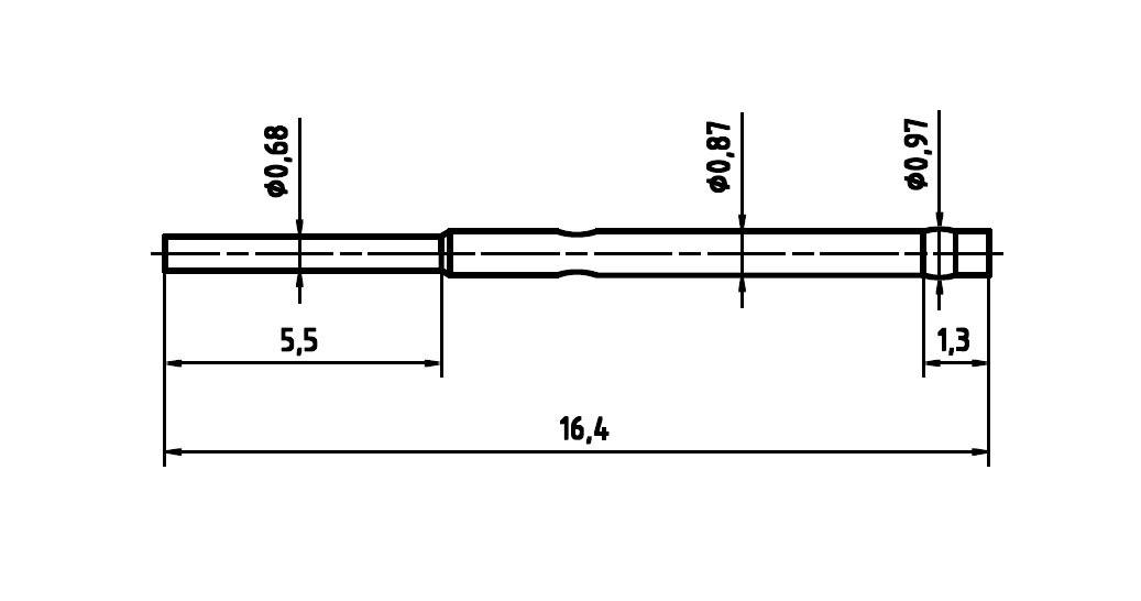 Beépíthető mérőtüske hüvely, mérőhegyekhez 1007-es sorozat PTR H 1007 C