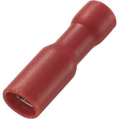 Lapos csúszósaru hüvely 2,8 x 0,5 mm, szigetelt, piros, 50 db, Tru Components 737623