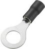 Gyűrűs kábelsaru 2.5 mm² 4 mm² M4 Részlegesen szigetelt Fekete Tru Components 93014c549 50 db