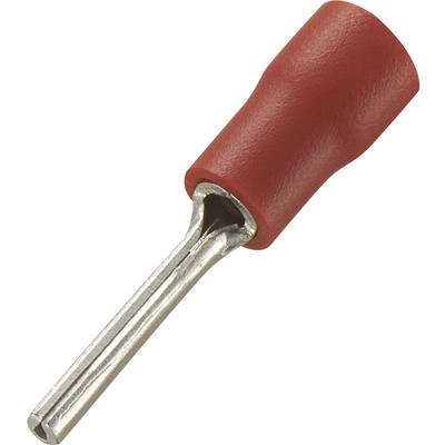 Krimpelhető stift kábelsaru 0,5 - 1,5 mm², Ø 1,9 mm, hossz: 12 mm, piros, 100 db, Tru Components 739176