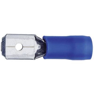 Laposérintkezős dugó, 4,8 mm / 0,8 mm 180°, részlegesen szigetelt, kék Klauke 8303B