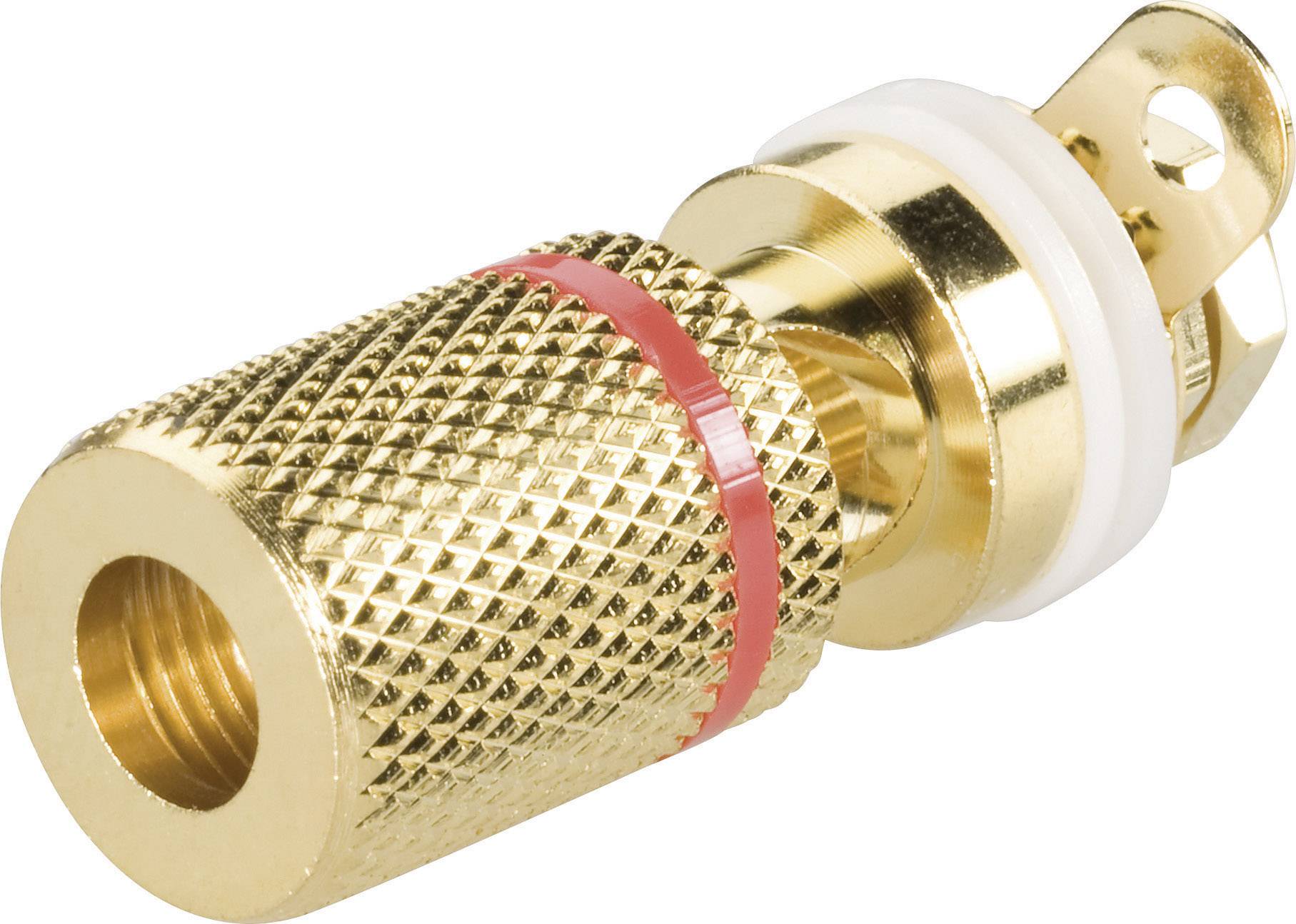 BKL Electronic 0103035 Labor csatlakozóaljzat Alj, beépíthető, függőleges Tű átmérő: 4 mm Piros 1 db