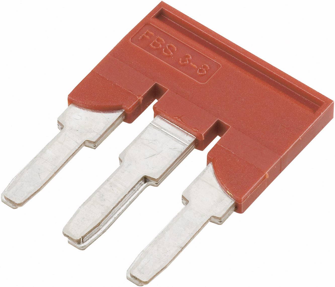 Háromosztatú hídfésű, piros, ezüst fémkontaktokkal, elektromos kapcsolóegységekhez alkalmas.