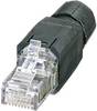 Phonix Contact RJ45 csatlakozó dugó IP20 CAT5e, fekete, VS-08-RJ45-5-Q/IP20