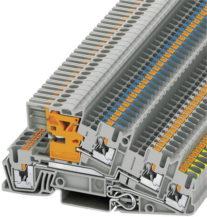 Phoenix Contact 3213946 Villanyszerelési védővezeték kapocs 5.2 mm Gyorscsatlakozó Szürke 1 db