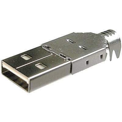 Önkonfekcionálható USB A dugaszos összekötő  Dugó, egyenes  USB A TC-2524001 TRU COMPONENTS Tartalom: 100 db