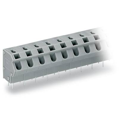 WAGO 254-556 Rugóerős kapocstömb 1.50 mm² Pólusszám 6 Szürke 100 db