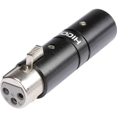 'Fekete XLR mikrofonadapter fémházban, három csatlakozási ponttal, audió kábelek és eszközök összekötésére alkalmas.'