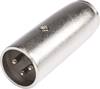 XLR adapter XLR dugó - Mini XLR dugó HiconHI-X3MX3-MM, 1 db