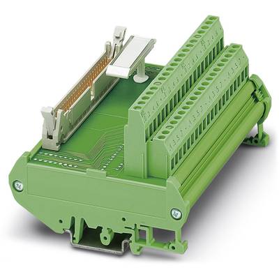 Zöld elektronikus csatlakozóblokk több csatlakozóval és áramköri lapokkal, ipari alkalmazásokhoz tervezve.