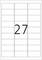 A 27-es szám nagy méretben középen, üres mezőkből álló rácsos háttérben.