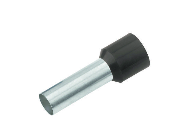 Szigetelt érvéghüvely, 1,5 mm² x 8 mm, fekete, 100 db, Cimco Werkzeugfabrik 182332-0