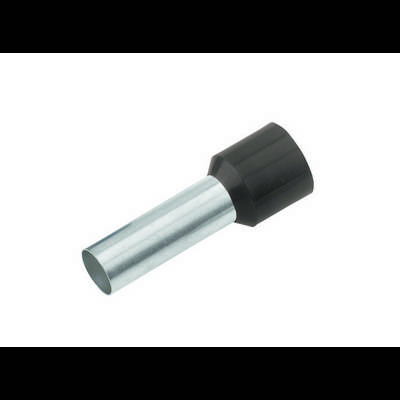 Szigetelt érvéghüvely, 1,5 mm² x 8 mm, fekete, 100 db, Cimco Werkzeugfabrik 182332-0
