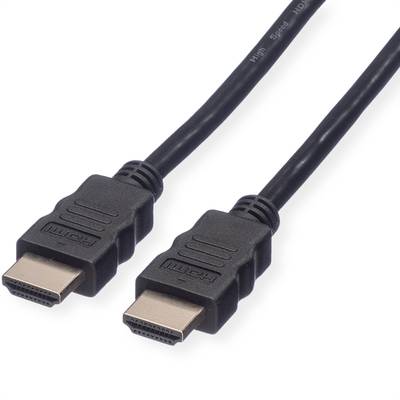 Value HDMI Csatlakozókábel HDMI-A dugó, HDMI-A dugó 1.00 m Fekete 11.99.5680 Ultra HD (4k) HDMI Ethernettel HDMI kábel