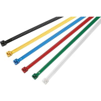 Hőstabilizált kábelkötegelő készlet, oldható, 196 x 4,8 mm, piros, 25 db, HellermannTyton 115-00003 LR55R-PA66-RD-Q1