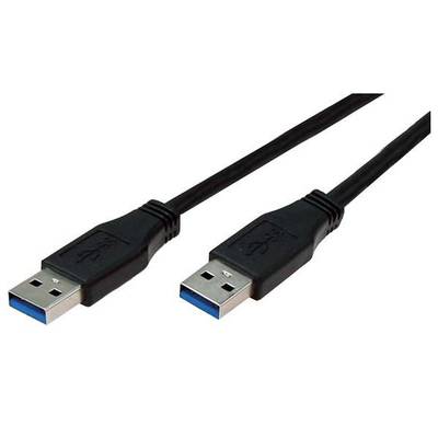Bachmann USB kábel USB 3.2 Gen1 (USB 3.0 / USB 3.1 Gen1) USB-A dugó, USB-A dugó 3.00 m Fekete  918.082
