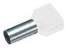 Cimco Werkzeugfabrik szigetelt iker érvéghüvely, 2x0,75 mm² x 10 mm, fehér, 100 db