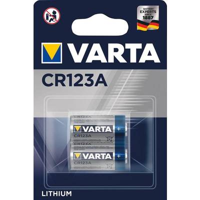 CR123A fotóelem, lítium, 3V 1480 mAh, Varta EL123AP, K123LA, RL123A, EL123A, DL123A, 5018LC, LR123, VL123